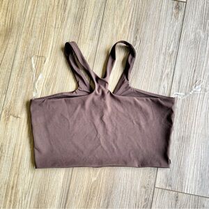 Lululemon Bend This V and Racer
Bra A-C cup Espresso color Size L/XL
